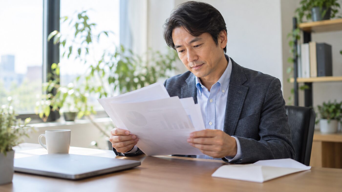 届いた報告書を読む様子(イメージ画像)